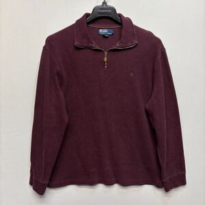 Vintage Polo Ralph Lauren Men Estate Rib 1/4 Zip Sweater Size XL X-Large D072 29